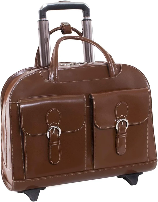 Alt view image 6 of 15 - MCKLEIN COMPANY LLC 96184A DAVIS BROWN LEATHER WHEELED