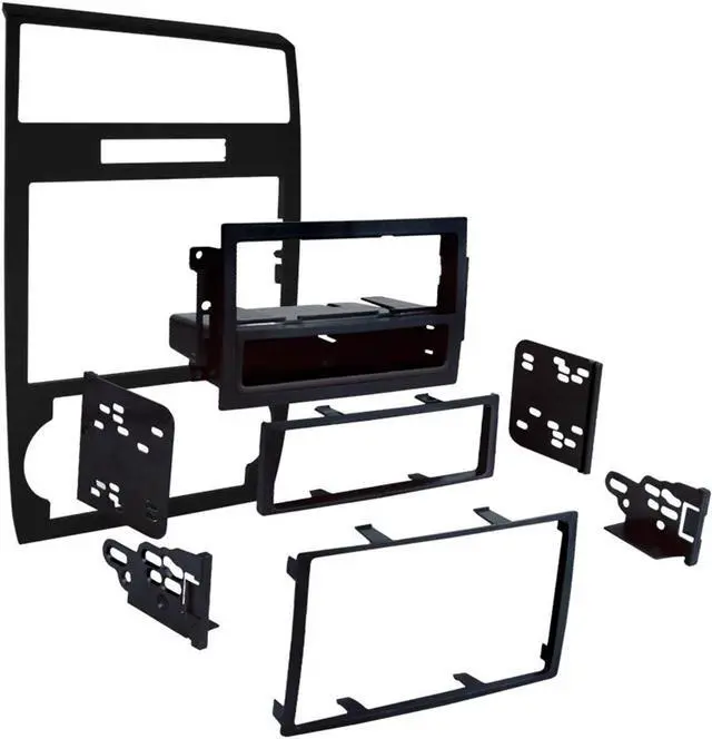 Alt view image 2 of 7 - Metra 99-6519B Double/Single DIN Stereo Dash Kit for 05-07 Dodge Charger/Magnum