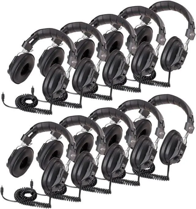 Alt view image 2 of 14 - Califone 3068Av-10L Switchable Headphones Classpack