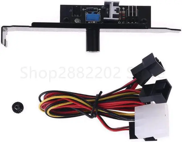 Main image of 3 Channels Fan Hub 1 Knob Cooling Fan Speed Controller for Cpu Case Hdd Vga Pwm Fan Pci Bracket Power By 12V Fan Control
