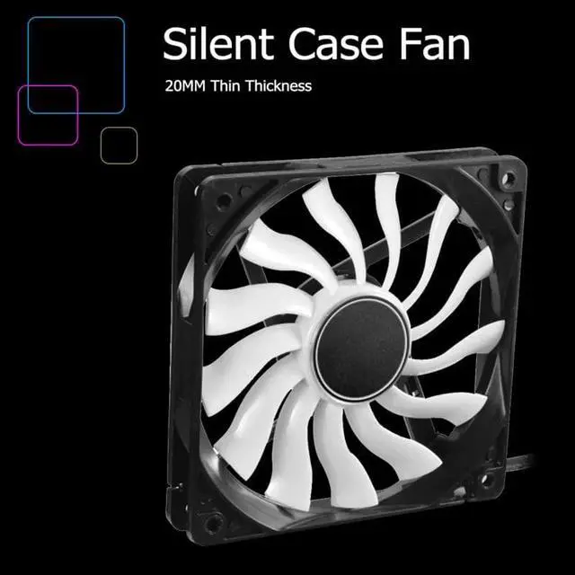 Alt view image 2 of 5 - 12020 120mm 4Pin 3Pin Ultra-Thin Silent Computer Chassis Fan Power D-Type Cooling Fan CPU Radiator Cooler 12V