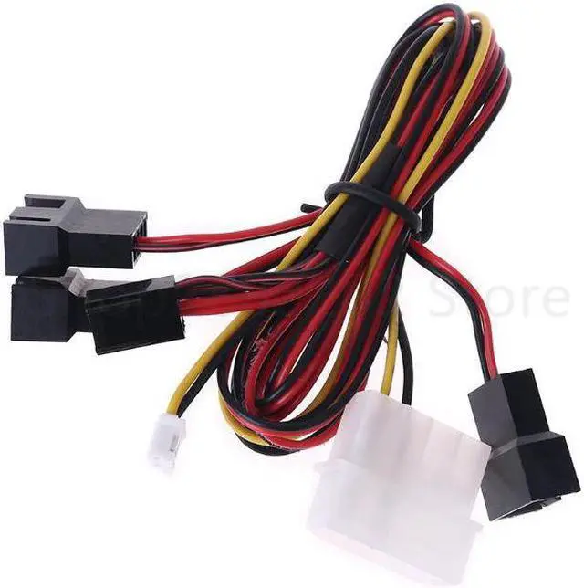 Alt view image 2 of 5 - 3 Channels Fan Hub 1 Knob Cooling Fan Speed Controller for Cpu Case Hdd Vga Pwm Fan Pci Bracket Power By 12V Fan Control