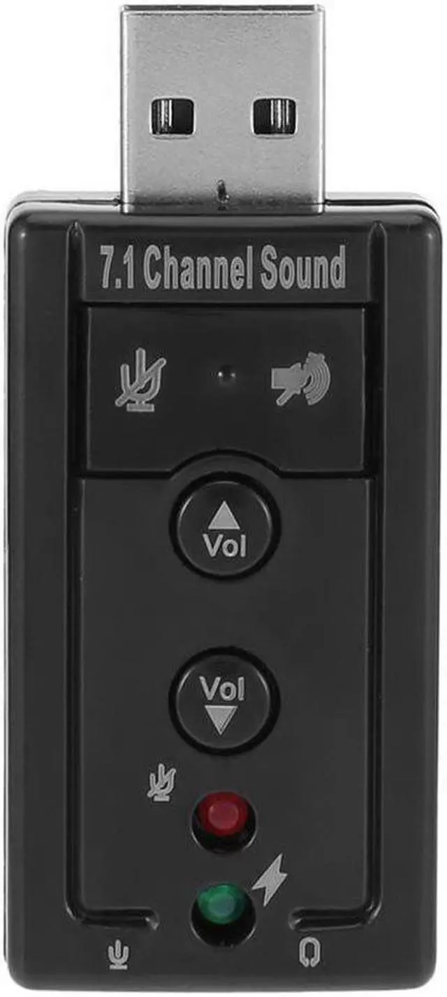 Alt view image 4 of 5 - Headset Supports 3D Sound 7.1 External USB Sound Card Audio Adapter AUX Headphone Microphone Converter