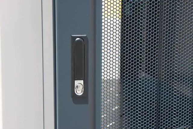 Alt view image 3 of 14 - Sysracks 42U 39" Deep Mesh Doors IT Network Free Standing Server Rack Cabinet Enclosure $150 Value: Shelf, Thermo System, Powerbar, 4 Fans and more