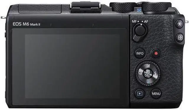 Alt view image 2 of 4 - Canon EOS M6 Mark II Mirrorless Digital Camera with 15-45mm Lens and EVF-DC2 (Black) International model (No Warranty)