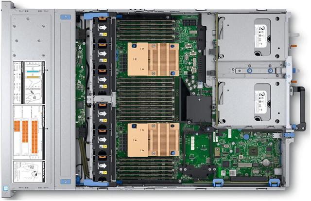 Alt view image 3 of 4 - Dell PowerEdge R740xd - 24 Bay 2.5" 2U Server - 2x Intel Xeon Gold 6142 2.6GHz 16 Core Processors, 512GB DDR4, H730P, 24x 400GB SSDs, X520/I350, iDRAC9 Enterprise, 2x 1100 Watt PSUs, Bezel, Rails