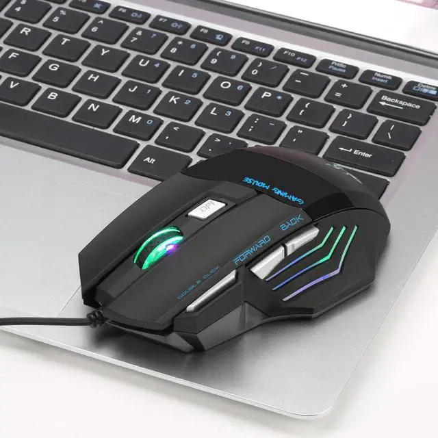 Alt view image 6 of 7 - 5500 DPI 7 Button LED Optical USB Wired Gaming Mouse Mice For Pro Gamer Cool