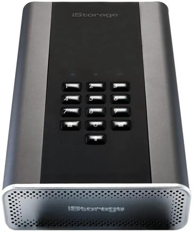 Alt view image 2 of 7 - iStorage diskAshur DT2 12TB Secure encrypted desktop hard drive - FIPS Level 3 certified, Password protected, military grade hardware encryption IS-DT2-256-12000-C-X
