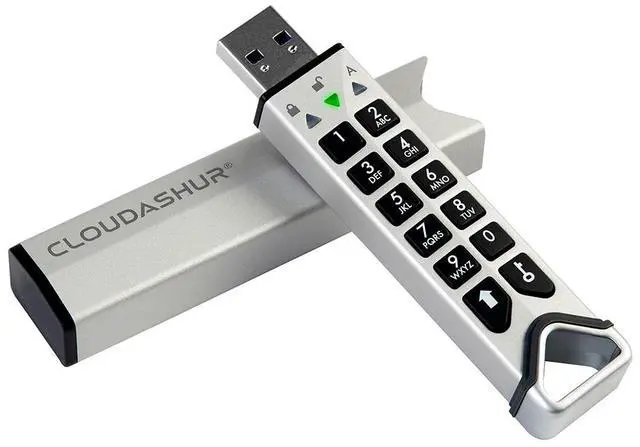 Alt view image 2 of 4 - iStorage CloudAshur Hardware security module - Password protected, dust and water resistant, portable, military grade hardware encryption - 5 Factor authentication IS-EM-CA-256