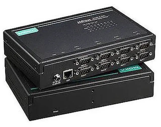 Main image of MOXA NPort 5650I-8-DT 8-Port Device Server, 10/100 Ethernet, RS-232/422/485, DB-9M, 15KV ESD, Optical Isolation, 12-48VDC, 110V Power Supply (Nport 5650I-8-DT)