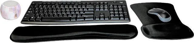 Main image of Logitech MK270 Wireless Keyboard & Mouse Combo Travel Home Office Modern Bundle with Boost Water-Resistant Portable Wireless Bluetooth Speaker, Gel Wrist Pad, & Gel Mouse Pad