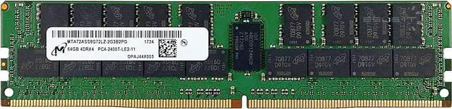 Main image of Micron Memory Bundle with 64GB (1 x 64GB) DDR4 PC4-23466 2933MHz Registered Server Memory (1 x MTA72ASS8G72LZ-2G9J1)