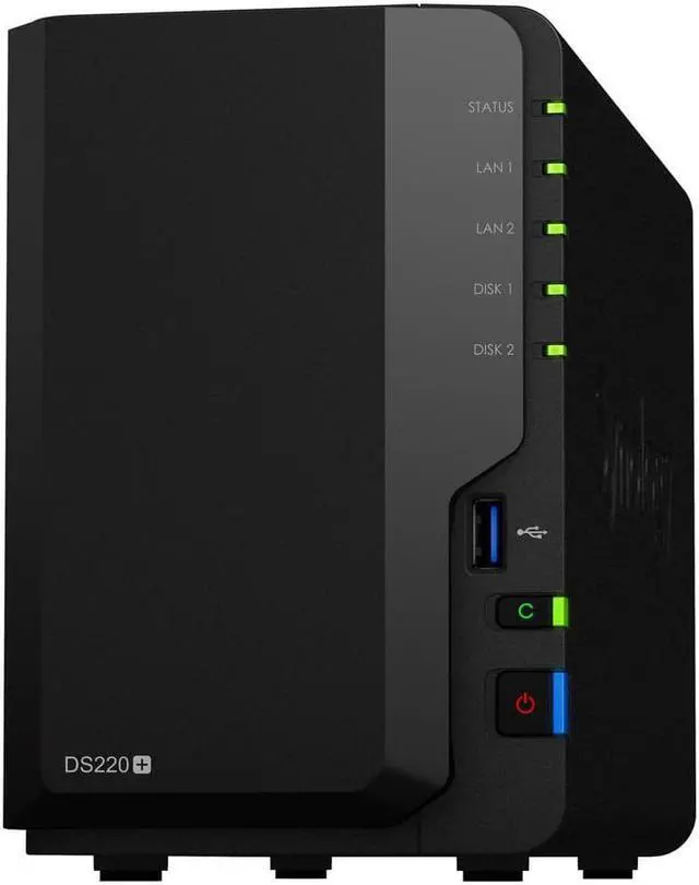 Synology - SYNOLOGY NAS DS220+ 2000GB×2 Synology DiskStation DS220+ NAS Server with Celeron 2.0GHz