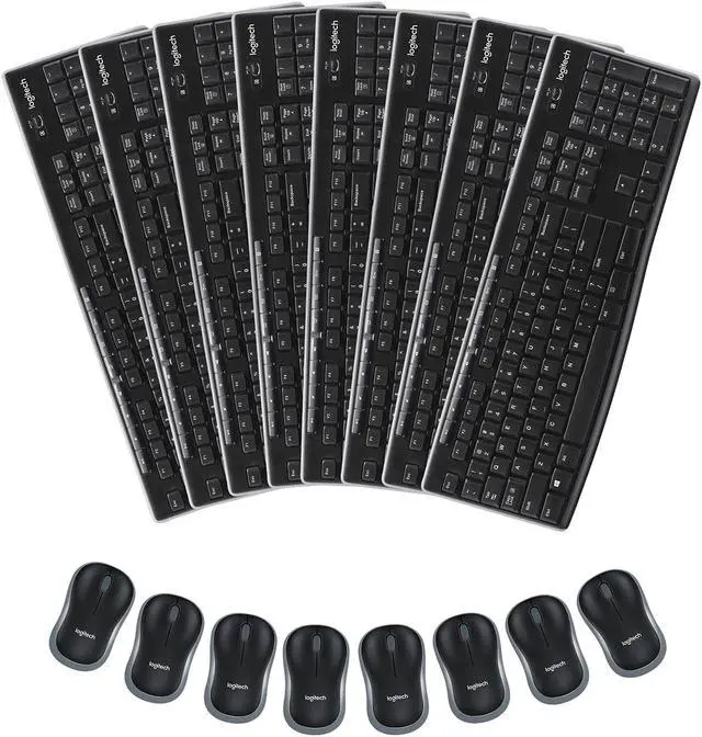 Main image of Logitech MK270 Wireless Keyboard & Mouse Combo Travel Home Office Modern Bundle for PC & Laptop, Pack of 8