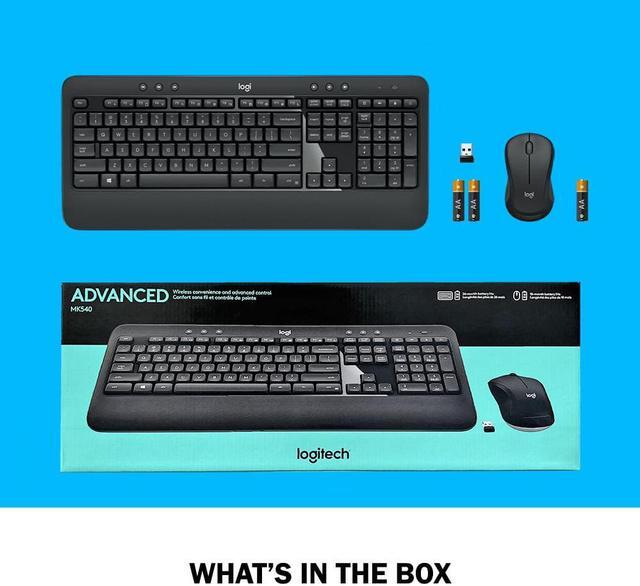 Alt view image 7 of 7 - Logitech MK540 Advanced Wireless Keyboard & Mouse Combo Travel Home Office Modern Bundle for PC & Laptop, Pack of 4