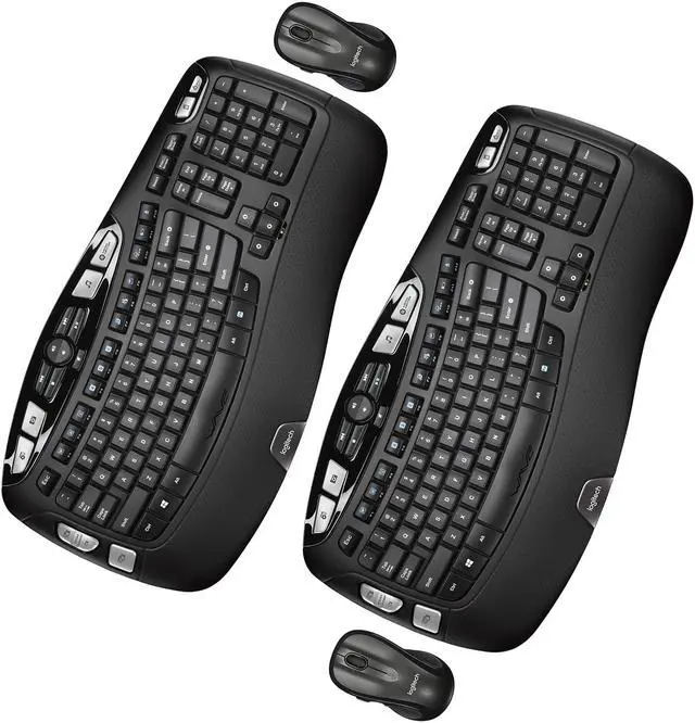 Main image of Logitech MK670 Comfort Wave Wireless Keyboard & Mouse Combo Travel Home Office Modern Bundle for PC & Laptop, Pack of 2