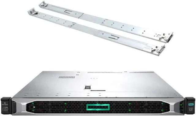 Main image of HPE ProLiant DL360 Gen10 1U Rack Server Bundle with Dual Xeon 6148 2.40 GHz, 512GB DDR4 Memory, 61.44TB Enterprise SSD Storage, RAID, Dual Power, iLO, Rail Kit, Server 2022 Standard