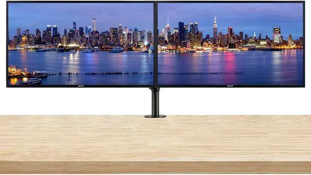 Main image of Acer EB321HQ 32-inch 1080P Full HD IPS 60 Hz 4 ms LED Backlit Widescreen LCD Monitor, 2-Pack bundle with Eye Care, VGA, HDMI, Desk Mount Dual Monitor Stand