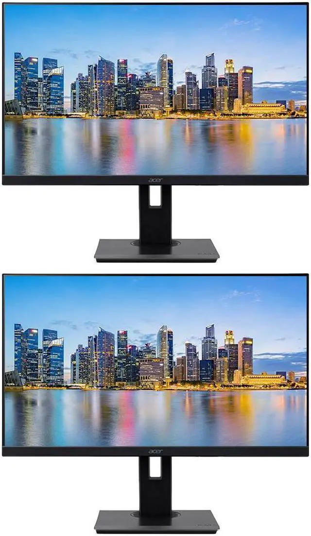 Main image of Acer B277U 27-inch 1440P 2K QHD IPS 75 Hz 4 ms Backlit Widescreen LCD Monitor, 2-Pack bundle with Eye Care, USB Hub, HDMI, DisplayPort, Integrated Speakers