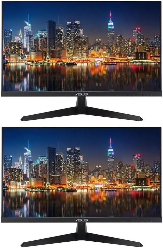 Main image of Asus VY279HE 27-inch 1920 x 1080 FHD 75 Hz 1 ms LCD Monitor, 2-Pack Bundle with Adaptive-Sync, Eye Care Plus, Color Augmentation, VGA, HDMI, Black, Desk Mount Dual Monitor Stand