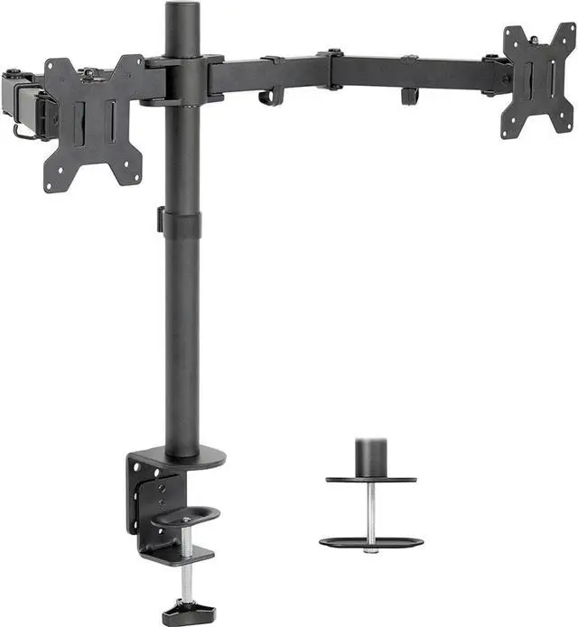 Alt view image 6 of 6 - Asus VY279HE-W 27-inch 1920 x 1080 FHD 75 Hz 1 ms LCD Monitor, 2-Pack Bundle with Adaptive-Sync, Eye Care Plus, Color Augmentation, VGA, HDMI, White, Desk Mount Dual Monitor Stand
