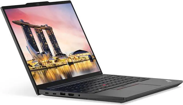 Alt view image 2 of 7 - Lenovo E14 Gen 5 14" Ryzen 5, 8GB RAM, 256GB SSD, Notebook Bundle with 2 x ThinkVision T24i 24" Monitors, Dual Stand, USB-C Dock, MK540 Wireless Keyboard & Mouse, Gel Pad, Webcam, Headphones, Bag