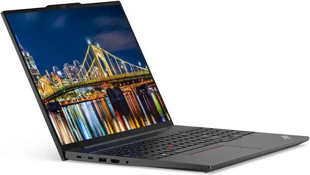 Alt view image 2 of 7 - Lenovo Notebook Bundle E16 16" Ryzen 5, 16GB RAM, 256GB SSD, 2 x ThinkVision T27i 27" Monitor, Dual Stand, USB-C Dock, MK540 Wireless Keyboard & Mouse, Gel Pad, Webcam, Headphones, Bag