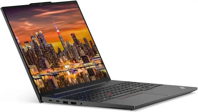 Alt view image 2 of 7 - Lenovo E16 16" Ryzen 7, 16GB RAM, 512GB SSD, Notebook Bundle with 2 x ThinkVision T24i 24" Monitors, Dual Stand, USB-C Dock, MK540 Wireless Keyboard & Mouse, Gel Pad, Webcam, Headphones, Bag