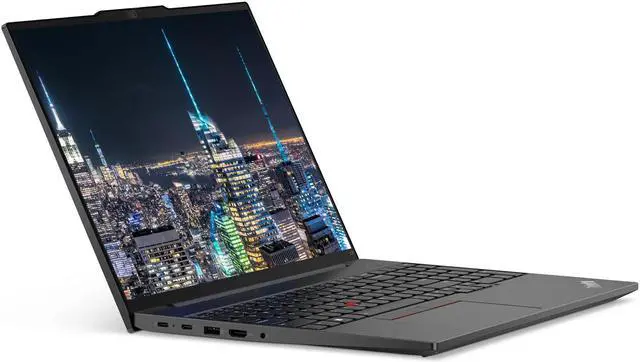 Alt view image 2 of 7 - Lenovo E16 16" Ryzen 5, 8GB RAM, 256GB SSD, Notebook Bundle with 2 x ThinkVision T24i 24" Monitors, Dual Stand, USB-C Dock, MK670 Wireless Keyboard & Mouse, Gel Pad, Webcam, Headphones, Bag