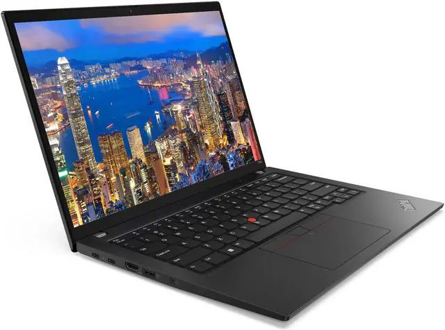 Alt view image 2 of 7 - Lenovo T14 Gen 4 Touchscreen 14" Ryzen 5, 16GB RAM, 512GB SSD, Windows 11 Pro ThinkPad Bundle with 2 x ThinkVision T24i 24" Monitors, Dual Stand, USB-C Dock, Keyboard & Mouse, Webcam, Headphones, Bag