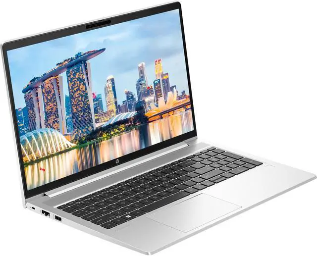 Alt view image 2 of 7 - HP ProBook 455 G10 15.6" Ryzen 5, 16GB RAM, 256GB SSD, Bundle with 2 x EliteDisplay E27 27" Monitors, Dual Stand, USB-C Dock, MK540 Wireless Keyboard and Mouse, Gel Pad, Webcam, Headphones, Bag