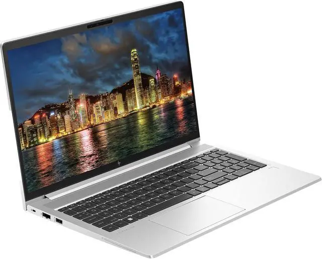 Alt view image 2 of 7 - HP EliteBook 645 G10 14" Ryzen 5, 16GB RAM, 512GB SSD, Windows 11 Pro Notebook Bundle with 2 x EliteDisplay E27 27" Monitors, Dual Stand, USB-C Dock, Keyboard and Mouse, Webcam, Headphones, Bag