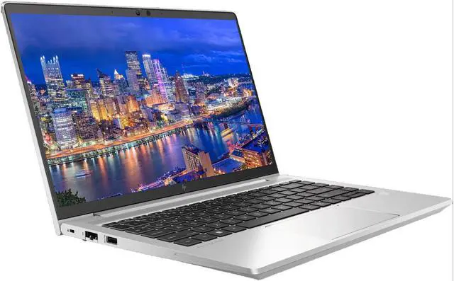 Alt view image 2 of 7 - HP EliteBook 645 G10 14" Ryzen 7, 16GB RAM, 512GB SSD, Windows 11 Pro Notebook Bundle with 2 x EliteDisplay E24 24" Monitors, Dual Stand, USB-C Dock, Keyboard and Mouse, Webcam, Headphones, Bag