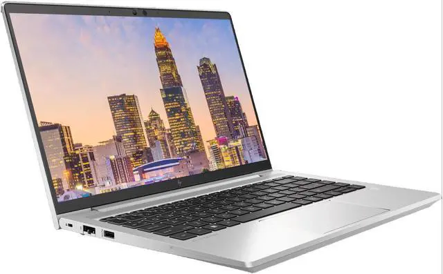 Alt view image 2 of 7 - HP EliteBook 645 G10 14" Ryzen 5, 16GB RAM, 512GB SSD, Windows 11 Pro Notebook Bundle with 2 x EliteDisplay E24 24" Monitors, Dual Stand, USB-C Dock, Keyboard and Mouse, Webcam, Headphones, Bag