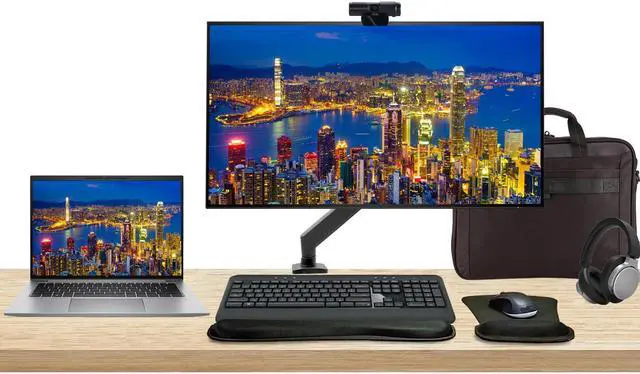 Main image of HP Notebook ZBook Firefly G10 14" Ryzen 5, 16GB RAM, 512GB SSD, Windows 11 Pro, Z Display Z32k 32" 4K Monitor Bundle, Desk Mount, MK540 Wireless Keyboard and Mouse, Webcam, Wireless Headphones, Bag