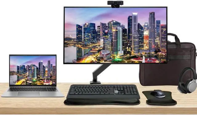 Main image of HP Notebook ZBook Firefly G10 16" i7, 16GB RAM, 512GB SSD, Windows 11 Pro, Z Display Z32k 32" 4K Monitor Bundle, Desk Mount, MK540 Wireless Keyboard and Mouse, Webcam, Wireless Headphones and Bag