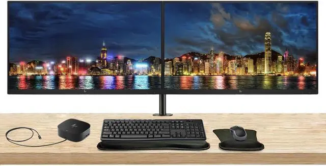 Main image of HP EliteDisplay E32k G5 32 inch 4K UHD IPS Monitor, 2-Pack Bundle with HDMI, USB-C, Ethernet, Display Port, Speakers, Stand, Wireless Keyboard and Mouse, Gel Wrist Pad, and USB-C Dock
