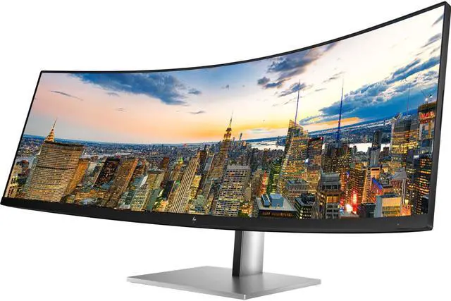 Alt view image 2 of 7 - HP EliteDisplay E45c G5 45 inch 5120 x 1440 DQHD Curved Monitor, Bundle with Full Dock, Ethernet, HDMI, DisplayPort, USB-C, Speaker, MK270 Wireless Keyboard and Mouse, Gel Wrist Pad, and Stand