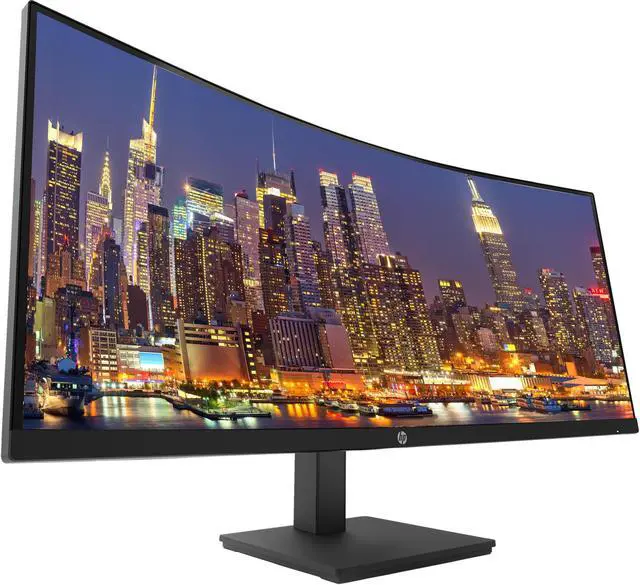 Alt view image 2 of 6 - HP P34HC G4 Curved 34 inch 3440 x 1440 2K WQHD LCD Monitor, 2-Pack Bundle with Built-in Speakers, HDMI, USB-C, and DisplayPort, Stand, MK670 Wireless Keyboard and Mouse, Wrist Pad, and USB-C Dock