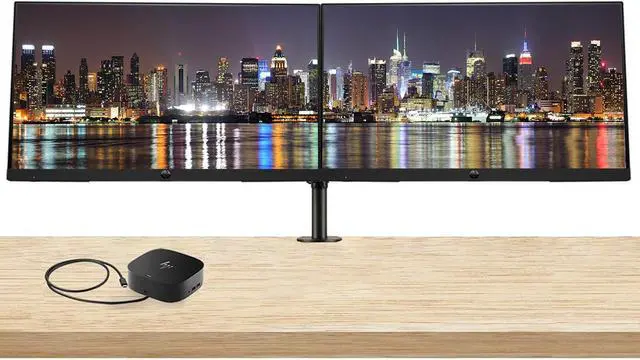 Main image of HP P27h G5 27 inch 1920 x 1080 FHD Edge LED LCD Monitor, 2-Pack Bundle with HDMI, VGA, and Display Port, Built-in Speakers, Desk Mount Dual Monitor Stand and HP USB-C Multiport G5 Dock