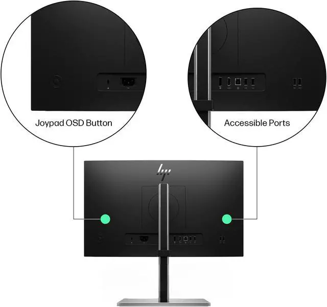 Alt view image 6 of 6 - HP EliteDisplay E24q G5 24 inch Quad HD 2560 x 1440 LED-Backlit LCD IPS Monitor, 2-Pack Bundle with HDMI, USB Hub, and Display Port