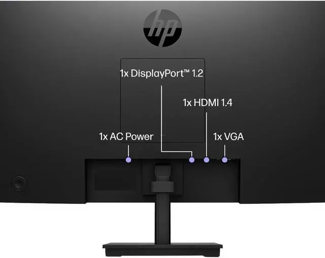 Alt view image 5 of 7 - HP P24h G5 24 inch 1920 x 1080 Full HD Edge LED LCD Monitor, 2-Pack Bundle with HDMI, VGA, and Display Port with Built-in Speakers