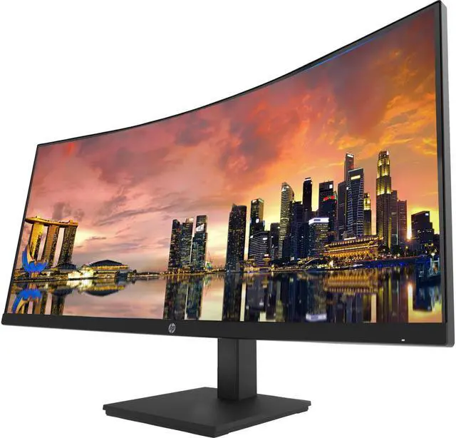 Alt view image 2 of 4 - HP P34HC G4 Curved 34 inch 3440 x 1440 2K WQHD LCD Monitor, 2-Pack Bundle with Built-in Speakers, HDMI, USB-C, DisplayPort, Desk Mount Monitor Stand and HP USB-C Multiport G5 Dock