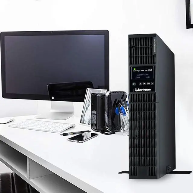 Alt view image 7 of 7 - CyberPower OL3000RTXL2U 2U Rack/Tower Smart App Online UPS System 3000VA/2700W Power Supply, Intelligent LCD, 6 × NEMA 5-20R, 1 × L5-30R, AVR, Remote Management, Bundle with 16GB USB Storage