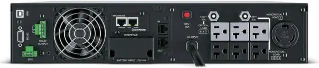 Alt view image 2 of 7 - CyberPower OL2200RTXL2UN 2U Rack/Tower Smart App UPS System 2200VA/1800W Power Supply, Intelligent LCD, RMCARD205, 6 × NEMA 5-20R, 1 × L5-20R, AVR, Remote Management, Bundle with 16GB USB Storage