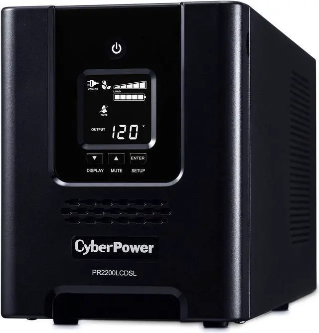 Alt view image 2 of 5 - CyberPower PR2200LCDSL Smart App Sinewave UPS Tower 2070VA/1980W Backup Power Supply, Intelligent LCD, 6 × NEMA 5-20R, 1 × NEMA L5-20R Outlets, Management Software, AVR Bundle with 16GB USB Storage
