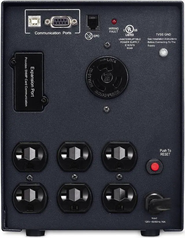 Alt view image 3 of 5 - CyberPower PR2200LCDSL Smart App Sinewave UPS Tower 2070VA/1980W Backup Power Supply, Intelligent LCD, 6 × NEMA 5-20R, 1 × NEMA L5-20R Outlets, Management Software, AVR Bundle with 16GB USB Storage