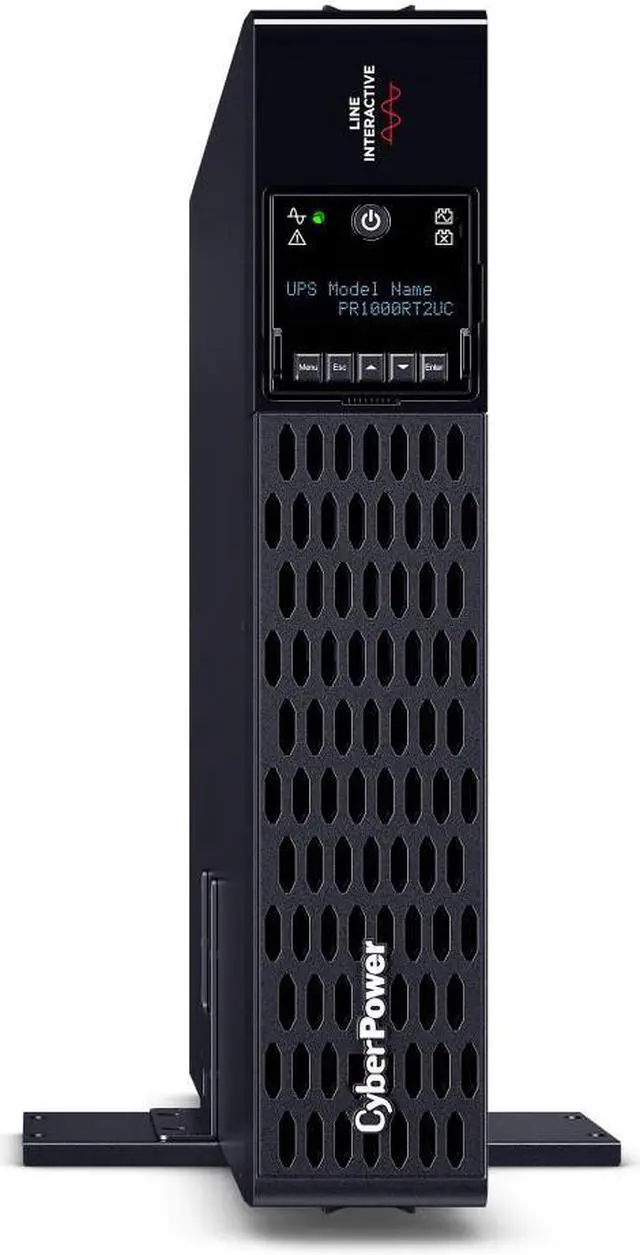 Alt view image 2 of 6 - CyberPower PR1000RT2UC 2U Rack/Tower Smart App UPS System 1000VA/1000W Power Supply, Intelligent LCD, 8 x NEMA 5-15R Outlets, AVR, Remote Management, Bundle with 16GB USB Storage