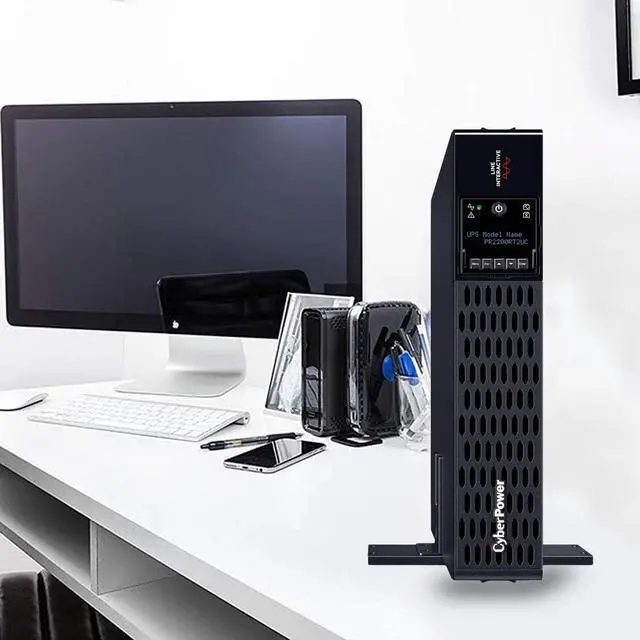 Alt view image 7 of 7 - CyberPower PR2200RT2UC 2U Rack/Tower Smart App UPS System 2200VA/2200W Power Supply, Intelligent LCD, 8 x NEMA 5-20R Outlets, AVR, Remote Management, Bundle with 16GB USB Storage