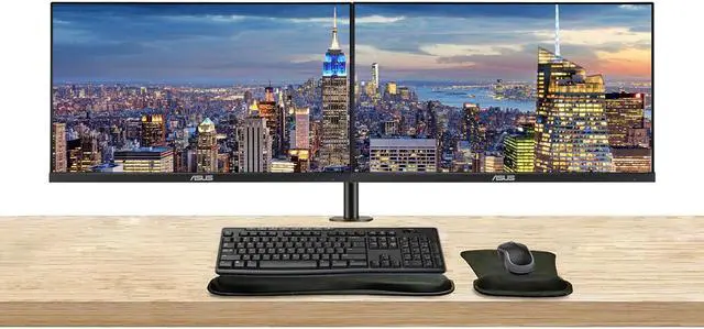 Main image of Asus VY249HF 24 inch 1920 x 1080 FHD 100Hz 1ms Backlit LED LCD Everyday Monitor, 2-Pack bundle with HDMI, Desk Mount Dual Monitor Stand, MK270 Wireless Keyboard and Mouse, Gel Mouse and Wrist Pad